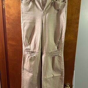 Judy Blue Distressed Tan Women Jeans